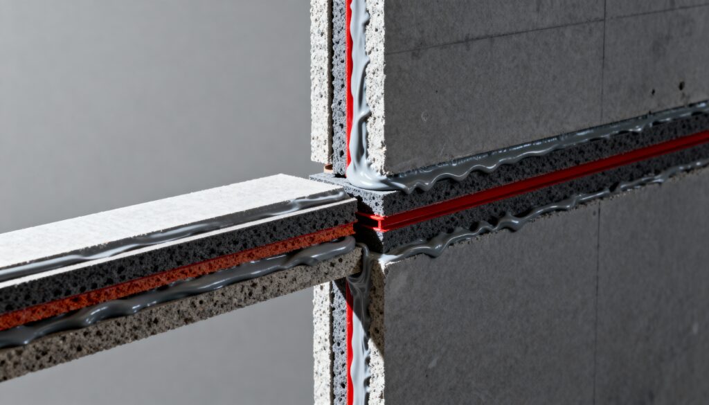 Firestopping system installed during construction